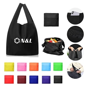 Foldable Shopping Tote Bag With Pocket