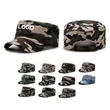 Camouflage Flat Top Cap | https://www.bestnamebadges.com