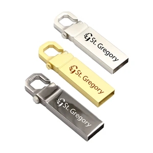 Sleek Metal Keychain Style Fast USB Drive | https://www.bestnamebadges.com