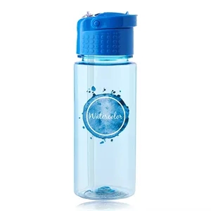 17 oz. Transparent Plastic Water Bottle w/ Carrying Handle | https://www.bestnamebadges.com
