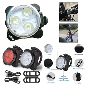 USB Rechargeable Bicycle Light Set