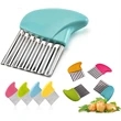 Wavy Potato Strip Chip Slicer Cutter | https://www.bestnamebadges.com