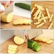 Wavy Potato Strip Chip Slicer Cutter | https://www.bestnamebadges.com
