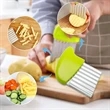 Wavy Potato Strip Chip Slicer Cutter | https://www.bestnamebadges.com