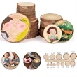 DIY Natural Craft Wooden Circles Tree Slice | https://www.bestnamebadges.com