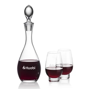 Malvern Decanter & Glenarden Stemless Wine | https://www.bestnamebadges.com