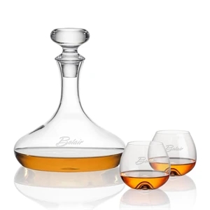 Stratford Decanter & Boston Stemless Cognac | https://www.bestnamebadges.com