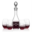 Malvern Decanter & Carlita Stemless Wine | https://www.bestnamebadges.com