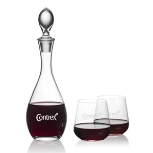 Malvern Decanter & Howden Stemless Wine | https://www.bestnamebadges.com