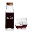 Aviston Carafe & Mandelay Stemless Wine | https://www.bestnamebadges.com