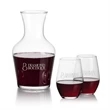 Summit Carafe & Vale Stemless Wine | https://www.bestnamebadges.com
