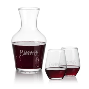 Summit Carafe & Mandelay Stemless Wine Set | https://www.bestnamebadges.com