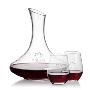 Kanata Carafe & Mandelay Stemless Wine | https://www.bestnamebadges.com