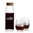 Aviston Carafe & Crestview Stemless Wine | https://www.bestnamebadges.com