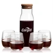 Aviston Carafe & Crestview Stemless Wine | https://www.bestnamebadges.com