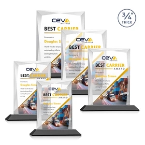 Messina VividPrint™ Award - Black | https://www.bestnamebadges.com