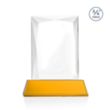 Messina VividPrint™ Award on Newhaven Base - Amber | https://www.bestnamebadges.com