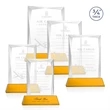 Messina Award on Newhaven Base - Amber | https://www.bestnamebadges.com