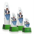 Barrhaven VividPrint™ Award on Base - Green | https://www.bestnamebadges.com