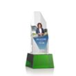 Barrhaven VividPrint™ Award on Base - Green | https://www.bestnamebadges.com