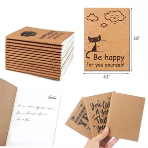 Custom Logo A6 Kraft Paper Cover Small Book