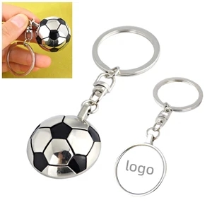 World Cup Hemispherical Soccer Shaped Metal Keychains