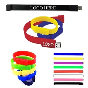 Custom Silicone Flash Drive Wristband USB Bracelet