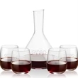 Terrassa Carafe & Crestview Stemless Wine | https://www.bestnamebadges.com