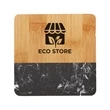Bamboo & Marble Coaster | https://www.bestnamebadges.com