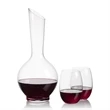 Sanguine Carafe & Carlita Stemless Wine | https://www.bestnamebadges.com
