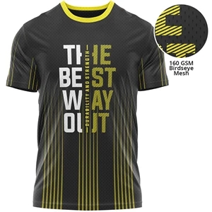 Unisex 160 GSM Birdseye Mesh Sublimated Short Sleeve T-Shirt | https://www.bestnamebadges.com