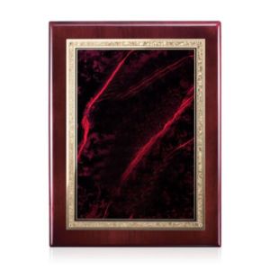 Gemstone Rosewood Plaque - Rosewood/Garnetine | https://www.bestnamebadges.com