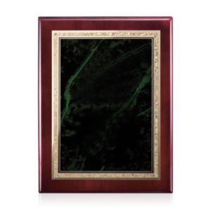 Gemstone Rosewood Plaque - Rosewood/Verdi | https://www.bestnamebadges.com