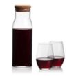 Aviston Carafe & Vale Stemless Wine | https://www.bestnamebadges.com