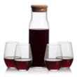 Aviston Carafe & Vale Stemless Wine | https://www.bestnamebadges.com