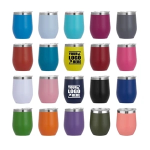 12Oz Wine Tumbler With Lid
