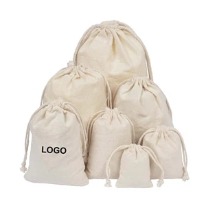 Cotton Drawstring Pouch Bag