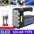 Solar Rechargeable Flashlight With Cob Sidelight | https://www.bestnamebadges.com