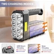 Solar Rechargeable Flashlight With Cob Sidelight | https://www.bestnamebadges.com