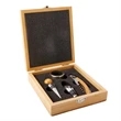 4 Piece Bamboo Wine Tool Set | https://www.bestnamebadges.com