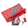 Twin Pocket Mesh and Vinyl Pencil Pouch | https://www.bestnamebadges.com