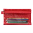 Twin Pocket Mesh and Vinyl Pencil Pouch | https://www.bestnamebadges.com