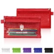 Twin Pocket Mesh and Vinyl Pencil Pouch | https://www.bestnamebadges.com