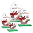 Austin (Vert) VividPrint™ Award - Green | https://www.bestnamebadges.com