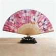 Folding Polyester Bamboo Fan | https://www.bestnamebadges.com