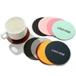 3.94" PVC Leather Coaster | https://www.bestnamebadges.com