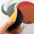 3.94" PVC Leather Coaster | https://www.bestnamebadges.com