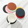 3.94" PVC Leather Coaster | https://www.bestnamebadges.com
