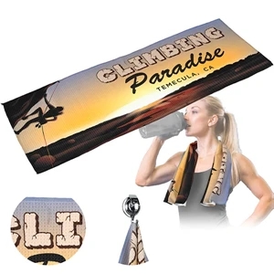 Full Color Waffle Weave Sports & Gym Towel | https://www.bestnamebadges.com