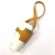 Leather Cup Sleeve With Handle | https://www.bestnamebadges.com